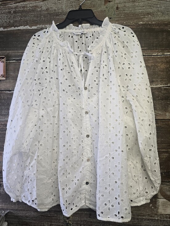 Nine West Tops - Nine West White Eyelet Button-Front Women's Top With Cami, Size 2X, NWOT